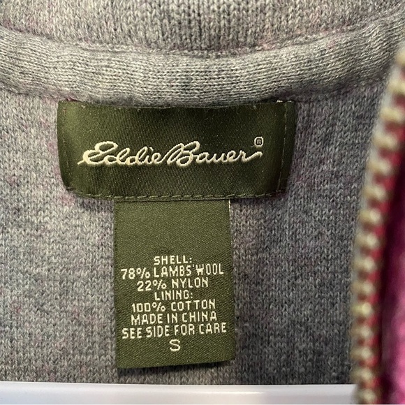 Eddie Bauer - Pink Lambs Wool Blend Vest - Size Small - Picture 5 of 6